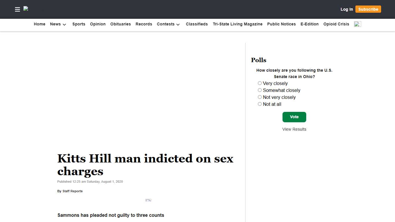 Kitts Hill man indicted on sex charges The Tribune