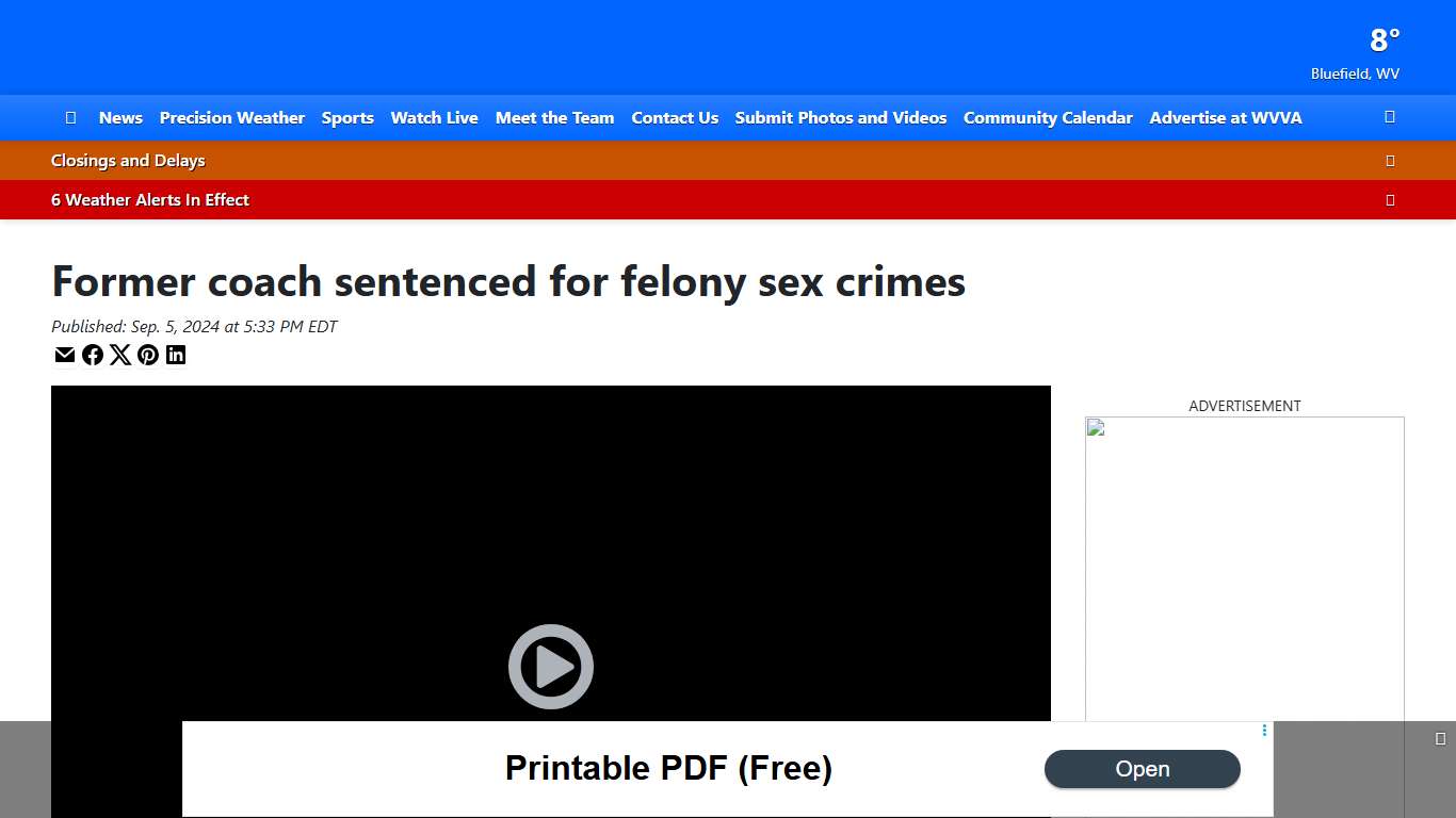 Former coach sentenced for felony sex crimes